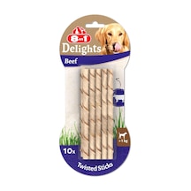 Delights Beef Twisted Sticks Burgu Çubuklar 10'lu, 55 Gr Köpek Ödülü