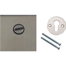 Çelik Kapı Kare Lüx Saten Rozet Tas