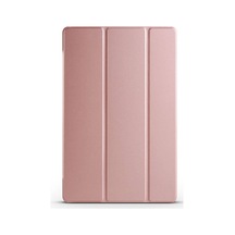 Lexroo Galaxy Tab S9 Smart Cover Standlı 1-1 Kılıf - Rose Gold Kapaklı Kılıf