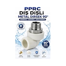 Pprc Dış Dişli Metal Dirsek 90 Pirinç Erkek Dişli Pp-rc Su Tesisat Bağlantı Parçası Sızdırmaz, Yü Çok Renkli