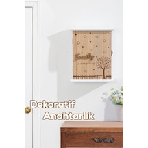 Porsima 2072 Duvara Montajlı Dekoratif Anahtarlık Dolabı - Duvar Askılı Anahtar Saklama Kabini 18,5x25,5cm