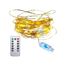 Upway 10 Metre Günışığı Kumandalı 100 Led Işık - Usb Dekoratif Aydınlatma