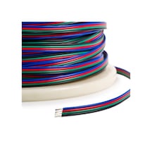 4 x 0.22 Kalaylı %100 Bakır Rgb 4'lü Şerit Led Kablosu 1 M
