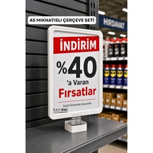 A5 Mıknatıs Tutuculu Fiyatlık Etiketlik Dikey Yatay Ve Bilgilendirme Çerçevesi Beyaz
