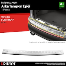 S-dizayn B Class W247 Krom Arka Tampon Eşiği 2018 Üzeri