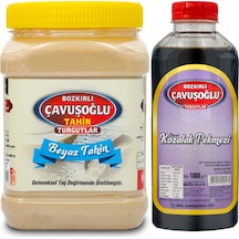 Bozkırlı Çavuşoğlu Kepeksiz Beyaz Tahin 930 G + Kozalak Pekmezi 1 KG