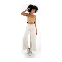 Alexander Gardi Alexandergardı Askılı V Yaka Crop Top Büstiyer B24-0079 01 Sütlü Kahverengi