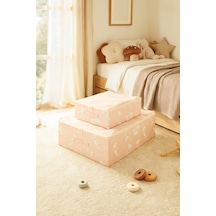 Ocean Home Textile 2'li Çocuk Odası Deniz Kızı Destekli Kutu Hurç Set 31 X 38 X 12 + 45 X 55 X 18 Cm Pembe