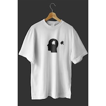 Noıssey -wed Reggae Tasarım Baskılı Oversize T-shirt Tişört Beyaz