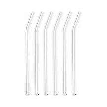 6 lı Cam Pipet Şeffaf Eğimli 19cm Çok Renkli