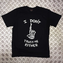 Stoned&Fame I Don't Trust Me Baskılı T-shirt SIYAH