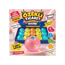 Squeezy Round Işıltılı Meyve Topu Tok Dokulu, Parlak Ve Eğlenceli Duyu Oyuncağı Serttir Çok Renkli