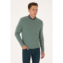 U.S. Polo Assn. Erkek Slim Fit Bisiklet Yaka Mint Kazak 50308323-VR090