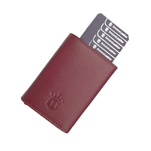 Ancora Leather Hakiki Deri Erkek Cüzdanı Mekanizmalı Bordo 2704 Bordo
