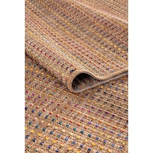 Anatolıa Halı/defne Sisal-kahve/mavi,sarı,turuncu- Özel Ölçü-mutfak, Koridor-kaydırmaz Çok Renkli