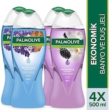 Moments Lavanta Yağları Ve Böğürtlen İle Nemlendirici Banyo Ve Duş Jeli 500ml X 4 Adet Açık Mavi