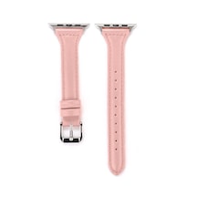 Watch 42mm Uyumlu Krd-28 Deri Zore Kordon-pembe