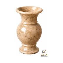Gca Exclusive Kahverengi Bej Mermer Dekoratif Vazo Krem - 886704888