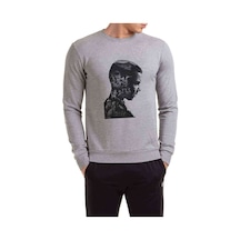 Stranger Things 11 Eleven Millie Bobby Baskılı Gri Erkek Sweat (528467872)