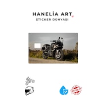 Siyah Motosiklet Temalı Kart Sticker Çipli Kart Kaplama Dekoratif Kart Tasarımı Çok Renkli