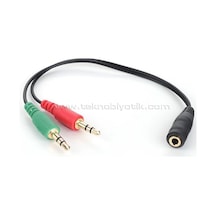 Dark 2X3.5Mm Stereo Erkek - 3.5Mm Stereo Dişi Y Kablo DK CB AUC02