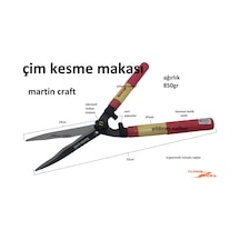 Çim Makası Martın Craft Kesme Budama Makası Ot Biçme Makası Çam Y