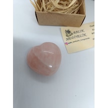 Pembe Kuvars Kalp Şeklinde Biblo-1001