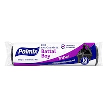Polmix 300 Gr Eko Endüstriyel Battal Boy Çöp Poşeti 72x95 Cm Rulo Siyah - Tekli Tarı