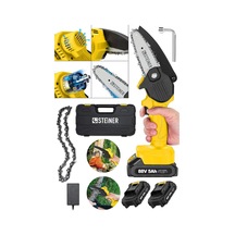 Tr Alman 88 V 5 Ah Çift Akülü Dal Kesme Budama Testere Bıçkı Makinesi Çantalı 10 Cm + Zincir - St0518r21540
