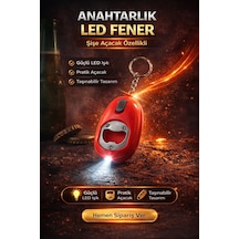 Mini Led Anahtarlık Fener Açacak Işıklı Şişe Açacak Anahtarlık 1 Adet Çok Renkli