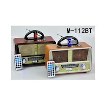 Meier M-112bt Nostaljik Ahşap Retro Radyo Bluetooth Fm Sd Aux U