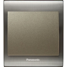 Viko Panasonic Thea Blu Tekli Anahtar Çerçeve Inox+beyaz, Kapak Dore