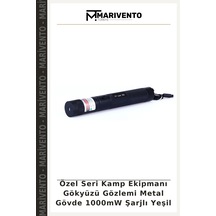 Özel Seri Kamp Ekipmanı Gökyüzü Gözlemi Metal Gövde 1000mw Şarjlı Yeşil
