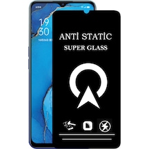 Oppo Reno 3 ile Uyumlu Tam Kaplayan Anti Statik Çizilmez Safir Ekran Koruyucu Cam