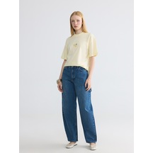 Lcw Modest İndigo Baggy Fit Kadın Jean Pantolon