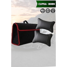 Cupra Born Uyumlu Bagaj Çantası Koltuk Yastığı Siyah Renk Lüks Model