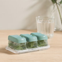 Mini Kapaklı Plastik Küp3'lü Buzluk Silikon Taban