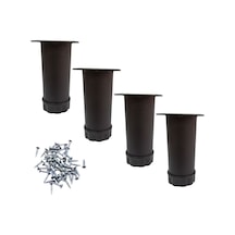 Tablalı Metal Baza Kanepe Dolap Tezgah Mobilya Baza Ayağı Siyah 8 Cm 4 Adet Siyah Diğer