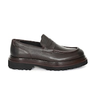 Tuna Hakiki Floter Deri Eva Taban Loafer Model Erkek Ayakkabı - 3420 Kahverengi