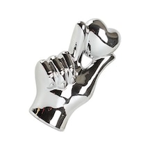 Lijinxu Kalp Heykeli Hediye Koleksiyon Seramik El-ile-gümüş