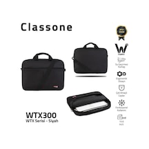 Classone Wtx300 Wtxpro Serisi 15.6 İnch Su Geçirmez Kumaş Apple Uyumlu MacBook , Laptop , Notebook El Çantası- Siyah