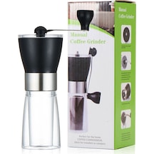 Kangvka Ev Çekirdek Değirmeni - Çok Fonksiyonlu Manuel Kahve, Biber, Tahıl Değiştirici - Ayar可调 Pürüzlü/ince Toz - Cam, Paslanmaz Çelik - Temizlenmesi Kolay Diğer