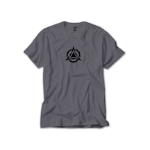 Black Triangle Circle Gri Tişört Gri