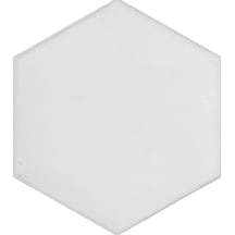 Armada Çini 15x17 Cm Düz Beyaz Altıgen Desen Çini Karo Seramik