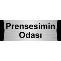 Prensesimin Odası 7x20cm Gümüş Renk Metal Yönlendirme Levhası