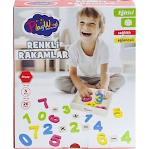 Ony-401 Ahşap Renkli Rakamlar 26 Parça -onyıl Oyuncak