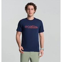 Columbia Csc M Branded Peaks Ss Tee Erkek Kısa Kollu Tişört Cs0414 Lacivert