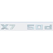 Bmw Uyumlu X7 50d Krom Yazı