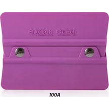 Switch Card Kare Ragle Ppf/tph Cam Filmi Çekme Uygulama Aparatı Teflonlu 100a Sertlik 10x6.9cm Mor