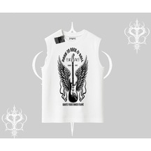 Tarzsokak Kolsuz Tshirt Born To Rock Eternal Flame Legacy Beyaz